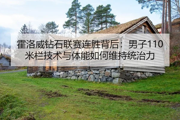 霍洛威钻石联赛连胜背后：男子110米栏技术与体能如何维持统治力